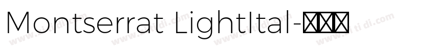 Montserrat LightItal字体转换
